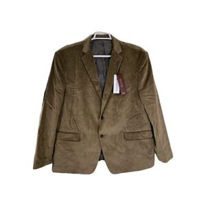 Mens NWT Saddlebred Brown Corduroy Blazer Elbow Patch50R JACKET CLASSIC Academia